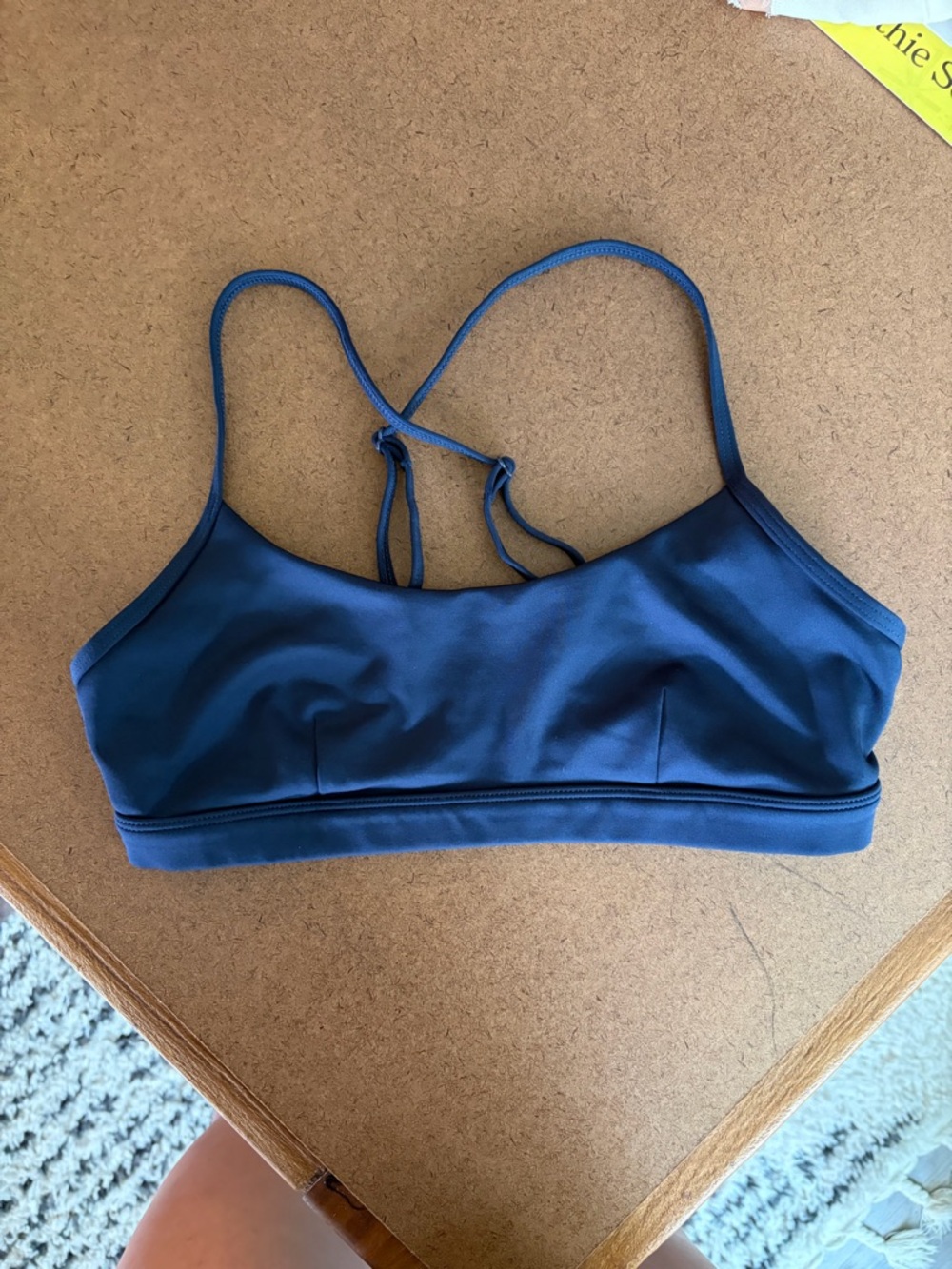 Alo Navy Blue Strappy Sports Bra